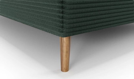 Kontinentální postel Totti 160x200 zelená stylová postel s úložným prostorem trojrozměrná tkanina s výraznými pruhy