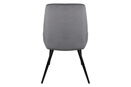 Čalouněná židle Cobe šedá moderní a funkční jídelní židle s kovovými nohami
