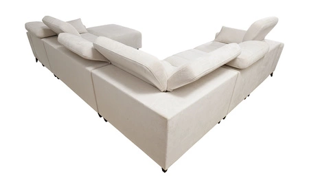 Penejos VIII rohová rozkládací pohovka s funkcí spaní šedý jasan pravý Stylová rohová rozkládací pohovka z odolné tkaniny