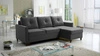 Rohová sedací souprava s funkcí spaní Terni grafit pravý roh praktická a funkční rohová sedací souprava vybavená prostornými nádobami na lůžkoviny
