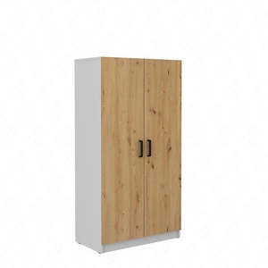 Skříň Makana 80 cm světle šedá / řemeslný dub funkční kus nábytku do pokoje pro mládež nebo kanceláře