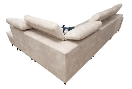 Rohová sedací souprava s funkcí spaní Buffalo XI olivová pravá strana stylová rohová sedací souprava se třemi přihrádkami na lůžkoviny velurová tkanina