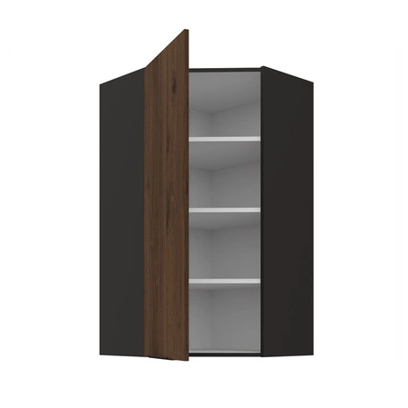 Brianza rohová kuchyňská nástěnná skříňka 60x60 GN-108 1F kovová hrana úchytka skříňka odolná proti vlhkosti a poškození