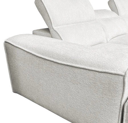 Rohová sedací souprava s funkcí spaní Viano IX krémová pravostranná stylová rohová sedací souprava s kontejnery na lůžkoviny ideální kus nábytku do velkého obývacího pokoje