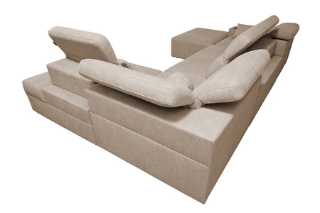 Rohová pohovka s funkcí spaní Tesalia VI šedý jasan levá Moderní a pohodlná rohová pohovka s funkcí posuvného opěradla