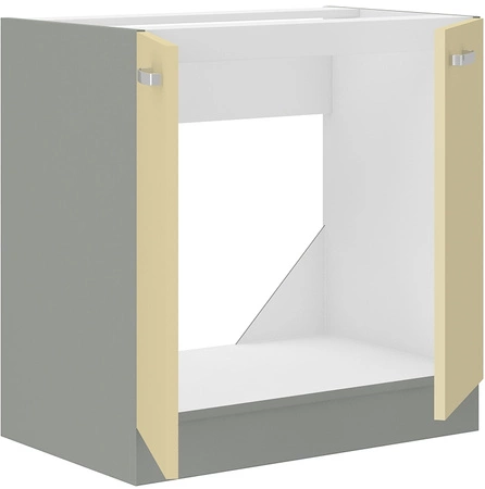 Kuchyňská skříňka pod dřez Karmen 80 ZL 2F BB skříň odolná proti páře vysoké teplotě a rozlité kapalině