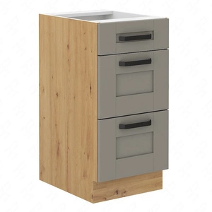 Linosa 40 D 3S BB stojatá kuchyňská skříňka se zásuvkami odolná proti páře, teplu a rozlití vody