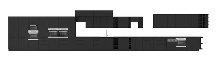 Sada kuchyňského nábytku Black 260 cm kovové úchytky skříňky vypadají skvěle v moderních interiérech