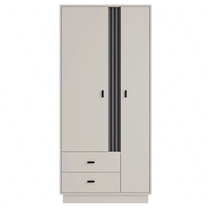 Šatní skříň Estan 90 cm béžová / antracitová moderní designový nábytek ideální do pokoje pro mládež a předsíně