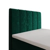Kontinentální postel Casey 100x200 lahvově zelená v moderním skandinávském stylu s čalouněným čelem postele s úložným boxem