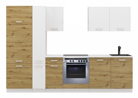 Kuchyňská souprava Toni 290 cm bílá / dub artisan vypadá skvěle v klasických interiérech