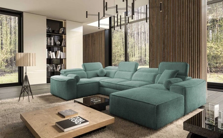 Rohová sedací souprava s funkcí spaní Viano IV patina Pravá designová rohová sedací souprava, která se skvěle hodí do moderních interiérů