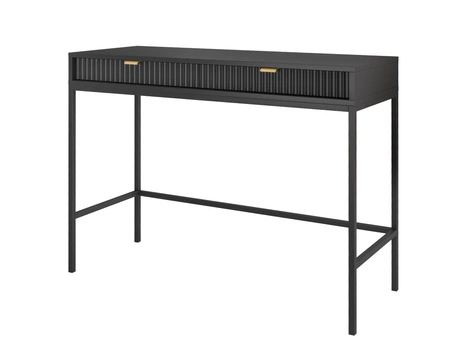 Černá konzola Lovro se zásuvkami stylový a funkční nábytek do předsíně, obývacího pokoje nebo kanceláře