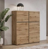 Vysoká komoda Cross 119 cm dub wotan moderní design ideální do obývacího pokoje ložnice nebo kanceláře jednoduchá forma