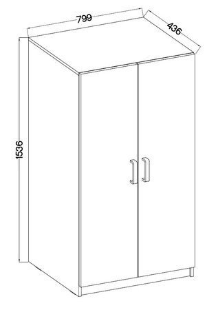 Skříň Makana 80 cm světle šedá / řemeslný dub funkční kus nábytku do pokoje pro mládež nebo kanceláře