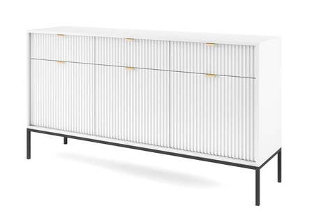 Zásuvková komoda Lovro 154 cm bílá moderní design potěší milovníky osobitých interiérů