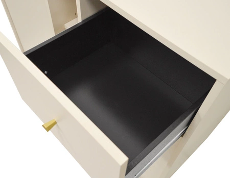 Sestava nábytku do obývacího pokoje Kioto I béžová stylový design elegantní nábytek v tlumených barvách obohacený zlatými doplňky