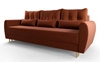 Pohovka s funkcí spaní Rovigo cihlová lehká forma s elegantním charakterem ideální doplněk každého interiéru měkká tkanina