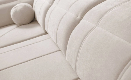 Rohová sedací souprava s funkcí spaní Cetara hnědá levá strana stylový design pohodlné posuvné opěrky zad nastavitelné opěrky hlavy