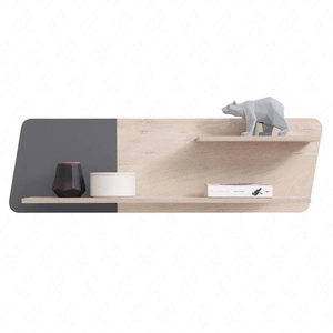 Závěsná police Dzeta 110 cm dub / antracit moderní designový nábytek vysoce kvalitní lemování police zakončené speciální dýhou