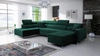 Nausa VI rohová sedací souprava s funkcí spaní láhev zelená pravostranná stylová rohová sedací souprava s pohodlnou povrchovou úpravou měkká sametová tkanina