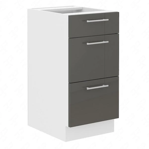 Milo 40 D 3S BB stojící kuchyňská skříňka se zásuvkami skříňka odolná proti páře, rozlití a teplu