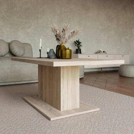 Konferenční stolek Andover dub sonoma světlý moderní design nábytku odolný proti rozlití horní desky