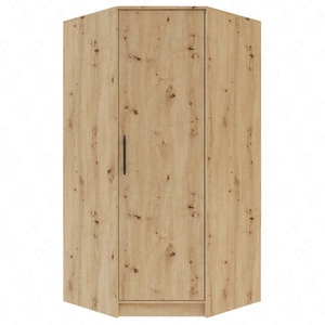 Rohová skříň Caspe dub řemeslný moderní design povrchová úprava ABS a černé úchytky