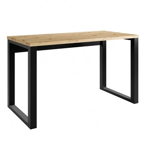 Psací stůl Maxi 130 cm dub artisan / černý stylový psací stůl pro domácí kancelář nebo pokoj pro mládež stabilní podnož v loftovém stylu
