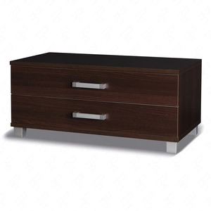 RTV skříňka Maximus 100 cm kaštan wenge se 2 zásuvkami moderní design a zásuvky na válečkových pojezdech