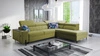 Rohová sedací souprava s funkcí spaní Belvi III olivová pravá Pohodlná a elegantní rohová sedací souprava do obývacího pokoje s praktickým úložným prostorem v boční části