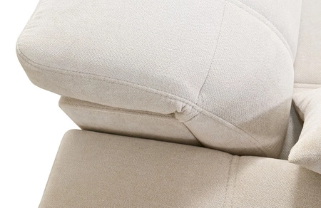 Rohová sedačka s funkcí spaní Penejos III Lux losos levá pohodlná rohová sedačka do obývacího pokoje s výsuvnou podnožkou kontejner na ložní prádlo