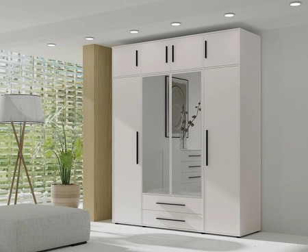 Nástavec na šatní skříň Maxione 198 cm bílá funkční skříň zvětší úložný prostor pro oblečení boty a doplňky