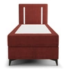 Kontinentální postel Norco 90x200 vínová Stylová postel s úložným boxem Osvětlení v čele postele dodává jedinečný nádech