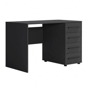 Psací stůl Maxione 120 cm černý moderní psací stůl se zásuvkami univerzální design ideální pro pokoj teenagera nebo kancelář