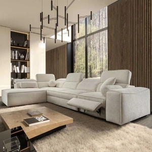 Rohová pohovka s funkcí spaní Viano XI Lux krémová rohová pohovka v levém provedení s výsuvnou podnožkou a úložným prostorem na lůžkoviny