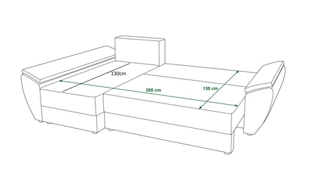 Rohová pohovka s funkcí spaní Fogu III Indian pink levá stylová rohová pohovka s područkami kontejner na lůžkoviny manšestrová látka