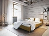 Ivrea 180x200 čalouněná postel 180x200 hořčice s moderním stylem čela ideální do ložnice