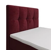 Vínová kontinentální postel Manhattan 100x200 v moderním skandinávském stylu s čalouněným čelem a nohou postele s úložným boxem