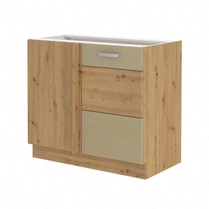 Rohová nástavná kuchyňská skříňka Arton 105 ND 1F BB levá skříňka odolná proti páře, rozlitým tekutinám a teplu