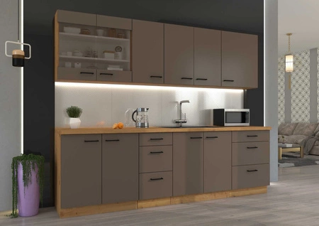 Sada kuchyňského nábytku Rimini 260 cm jedinečný styl skříněk se hodí do každého stylu kuchyně