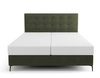 Kontinentální postel Irvine 140x200 zelená Stylová postel s úložným prostorem na lůžkoviny a vysokým čelem zaujme svým elegantním designem