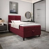 Vínová kontinentální postel Melba 120x200 v moderním skandinávském stylu s čalouněným čelem postele s úložným boxem
