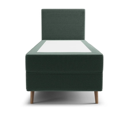 Kontinentální postel Totti 90x200 zelená stylová postel s úložným prostorem trojrozměrná tkanina s výraznými pruhy