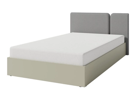 Postel Paguro 120x200 cm s úložným prostorem z eukalyptu ideální do dětského pokoje s čalouněným čelem 