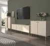 Nábytek Kioto II béžová stylový designový nábytek do obývacího pokoje elegantní nábytek podepřený kovovými zlatými nožkami decentní úchytky