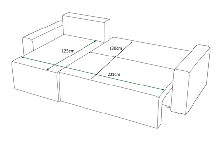 Rohová sedací souprava s funkcí spaní Brandon Bis hnědá levá strana měkká tkanina s charakteristickou smyčkovou povrchovou nádobou na lůžkoviny