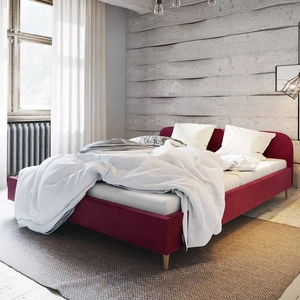 Ivrea 140x200 bordó čalouněná postel s čelem v moderním stylu ideální do ložnice