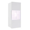 Závěsná vitrína Apulia 45 cm bílý lesk minimalistický design stylová vitrína do obývacího pokoje jednoduchý tvar, který se hodí do každého interiéru