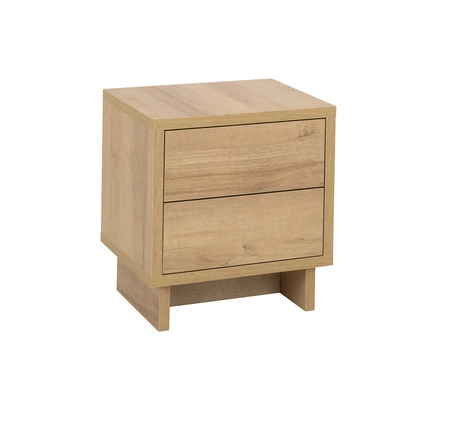 Noční stolek se zásuvkami Noma dub riviera elegantní design jednoduchá forma nábytku zapadající do každého interiéru čela skříněk se systémem push to open
